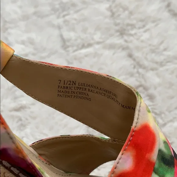 Multi-colored Platform Sandals, almost new!