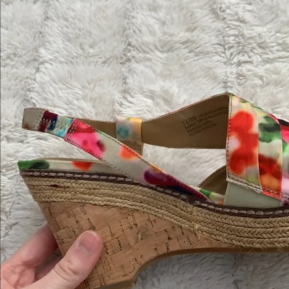 Multi-colored Platform Sandals, almost new!