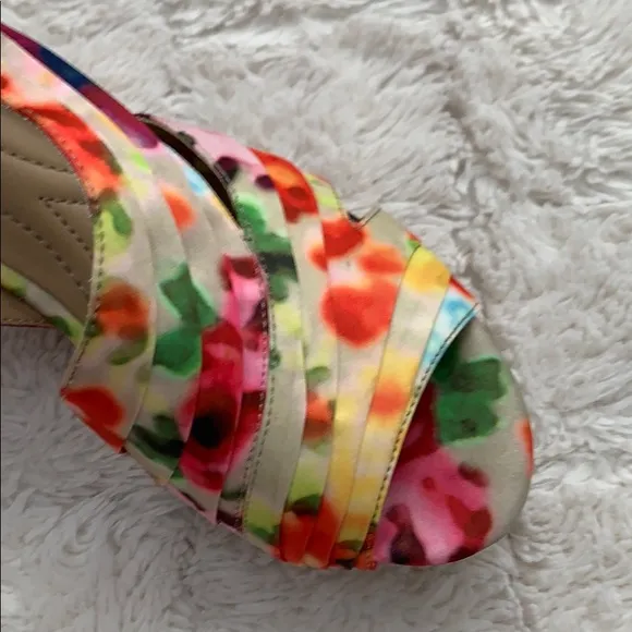 Multi-colored Platform Sandals, almost new!