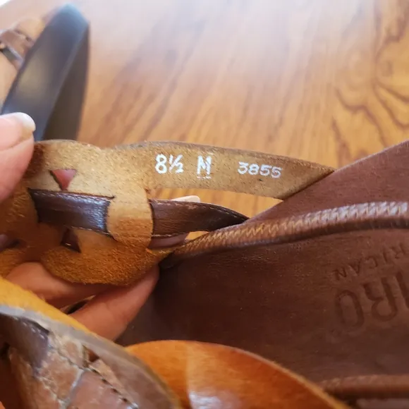 MUNRO AMERICAN Solar Sandals Slingback Brown &amp; tan 8.5