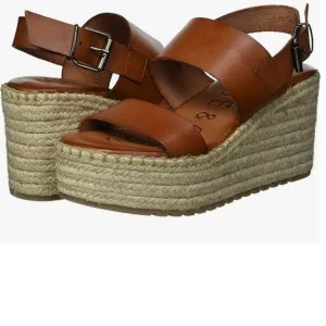 MUSSE &amp; CLOUD Leather Espadrille Platform Sandals