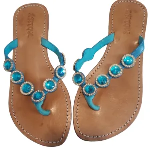 Mystique Beaded Flat Sandals. 9