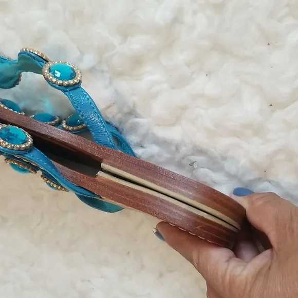 Mystique Beaded Flat Sandals. 9