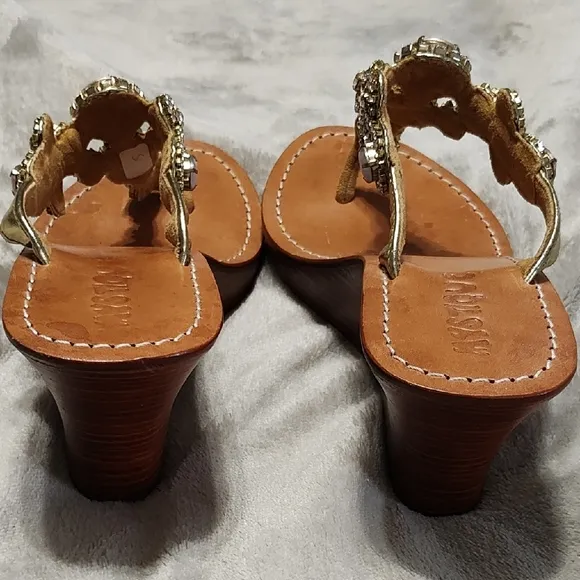 Mystique Boutique Crystal Embellished Sandals Size 9