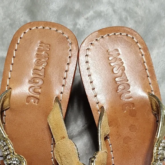 Mystique Boutique Crystal Embellished Sandals Size 9