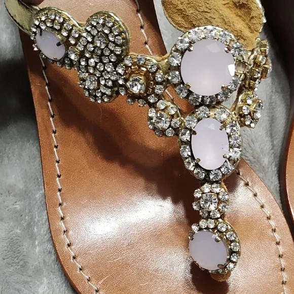 Mystique Boutique Crystal Embellished Sandals Size 9