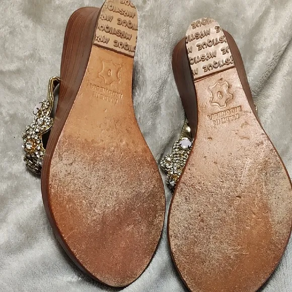 Mystique Boutique Crystal Embellished Sandals Size 9