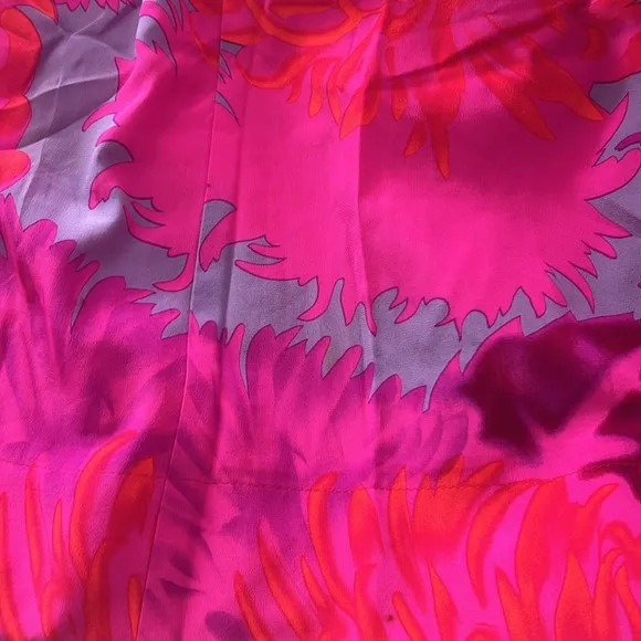 Nanette Lapore a-line skirt with chrysanthemums