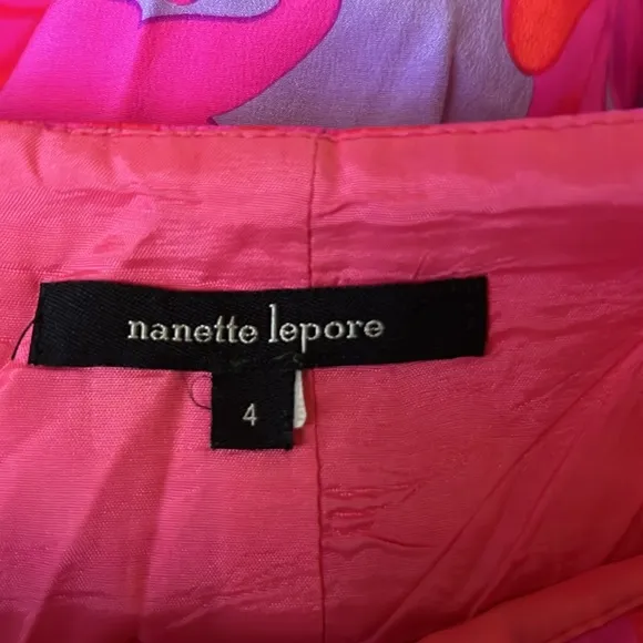 Nanette Lapore a-line skirt with chrysanthemums