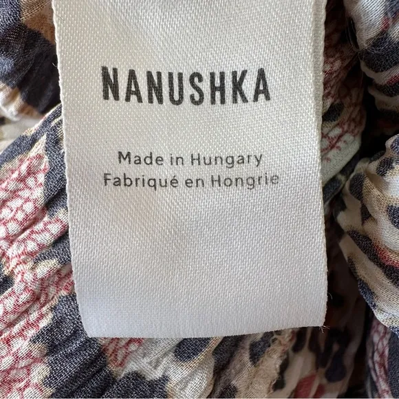 Nanushka Yai Paneled Printed Crinkled-Voile Mini Dress In Animal Print, Size XS