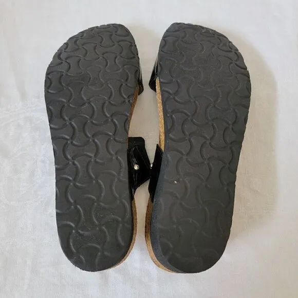 Naot Ashley Leather Sandals - Wedge Heels with Rhinestones - Size 40 EU (9-9.5)