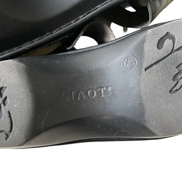 NAOT Black Leather Orthopaedic Sandals 42