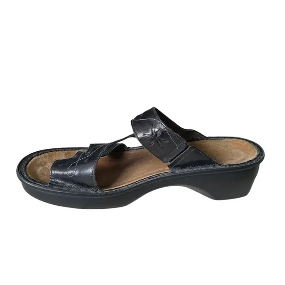 NAOT Black Leather Orthopaedic Sandals 42