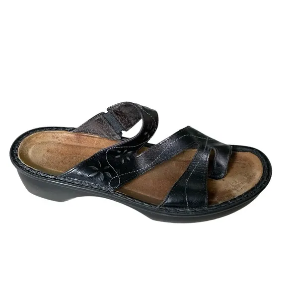NAOT Black Leather Orthopaedic Sandals 42