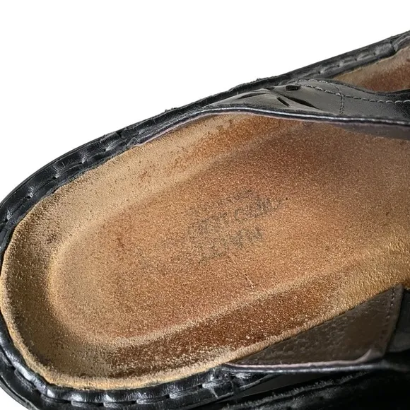NAOT Black Leather Orthopaedic Sandals 42