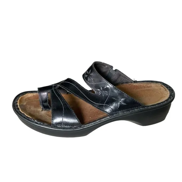 NAOT Black Leather Orthopaedic Sandals 42
