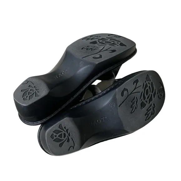 NAOT Black Leather Orthopaedic Sandals 42