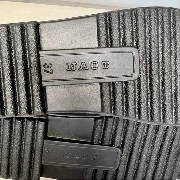 NAOT Brown Leather Buckle Ankle Strap Sandals