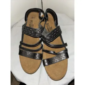 Naot Brown Leather Relate Platform Sandals Sz 40 (US 9)