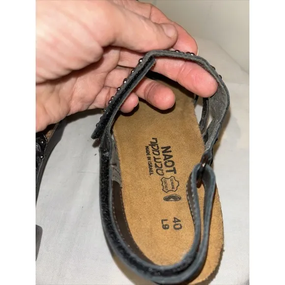 Naot Brown Leather Relate Platform Sandals Sz 40 (US 9)