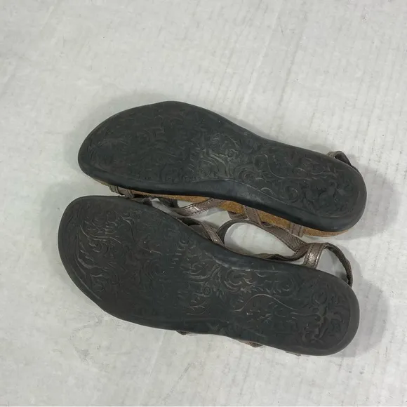 NAOT Dorith Sandal Silver Threads Leather
