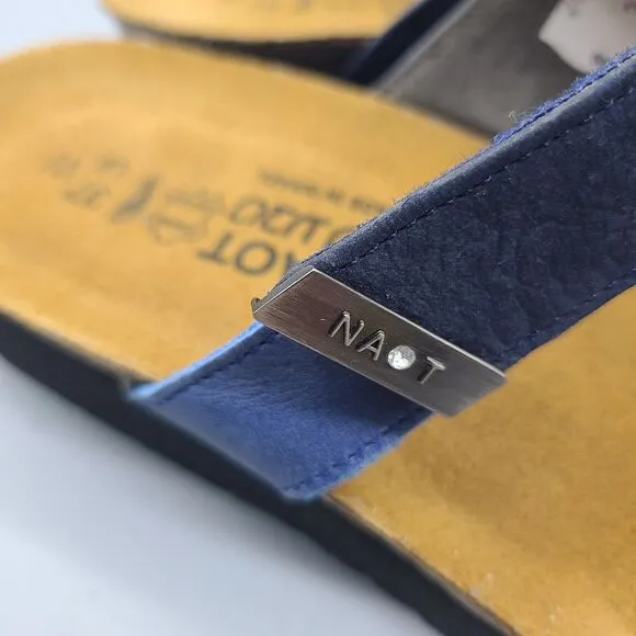 NAOT Footwear Sandals Slide Women's Navy Jacey Adjustable Straps Wedge US 6/37