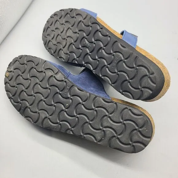 NAOT Footwear Sandals Slide Women's Navy Jacey Adjustable Straps Wedge US 6/37