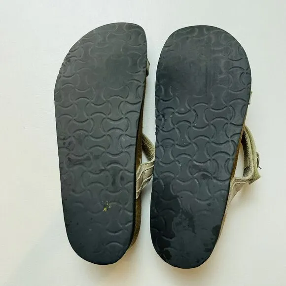 NAOT Malibu T-Strap Sandals Womens 38/US 7-7.5 Leather Adjustable Beaded Slides