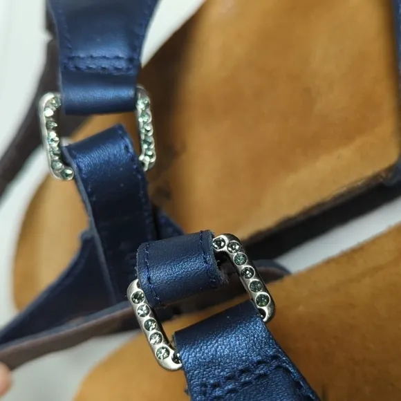 Naot Pamela Blue leather sandals womans size 10 EU 41