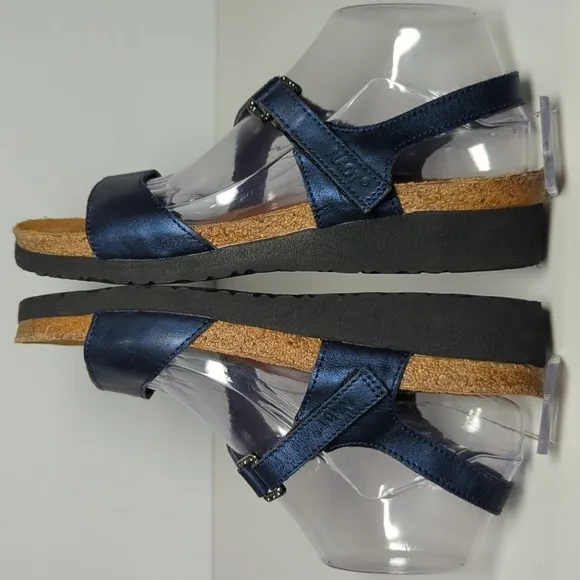 Naot Pamela Blue leather sandals womans size 10 EU 41