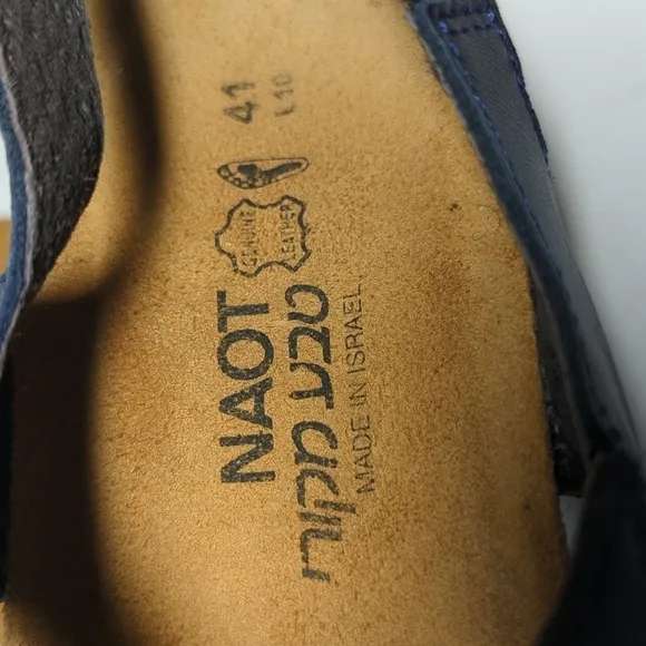 Naot Pamela Blue leather sandals womans size 10 EU 41