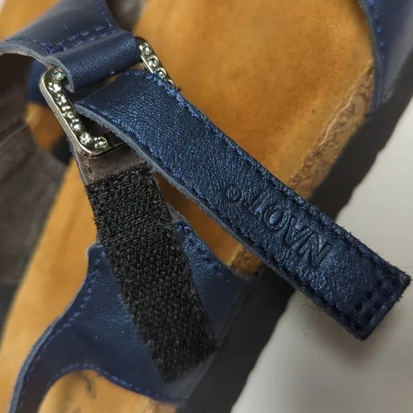 Naot Pamela Blue leather sandals womans size 10 EU 41