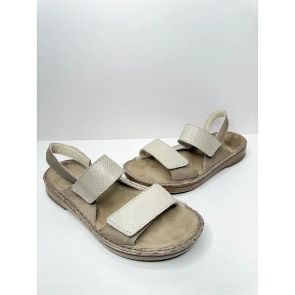 Naot Sandals Size 6.5US 37EUR Leather Burgos Adjustable Straps Cork Insoles