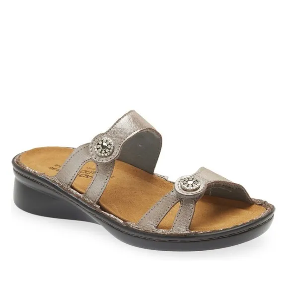 NAOT Trinton Sandals, Silver Threads Silver Size EU 40, US 9