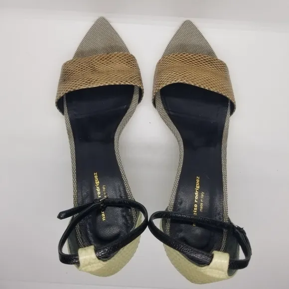 Narciso Rodriguez snakeskin wedge sandals