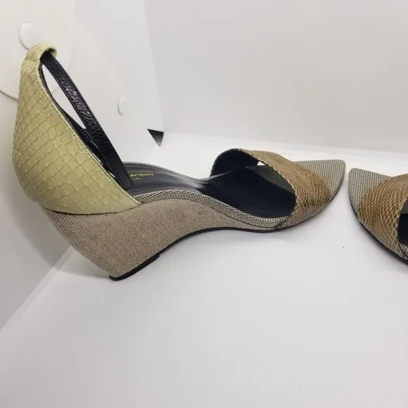 Narciso Rodriguez snakeskin wedge sandals