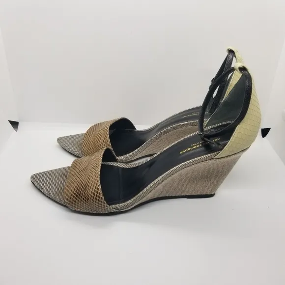 Narciso Rodriguez snakeskin wedge sandals