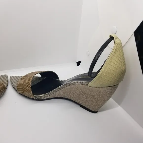 Narciso Rodriguez snakeskin wedge sandals