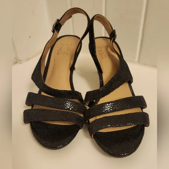 Naturalizer Black Taimi Slingback Sandals Sz 6M