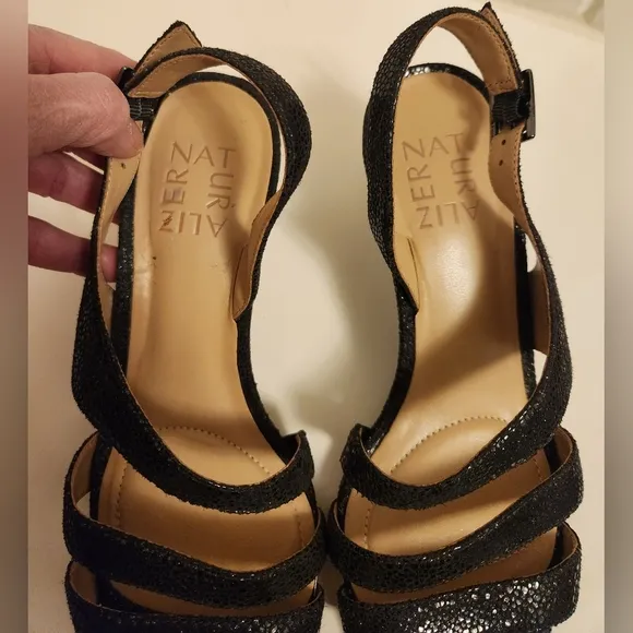 Naturalizer Black Taimi Slingback Sandals Sz 6M