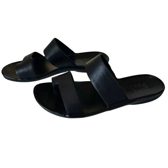 NATURALIZER GENN-DRIFT BLACK LEATHER SANDAL SIZE 7