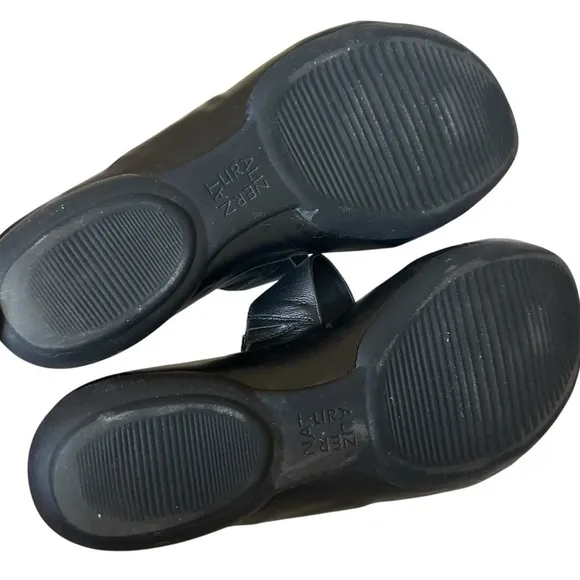 NATURALIZER GENN-DRIFT BLACK LEATHER SANDAL SIZE 7