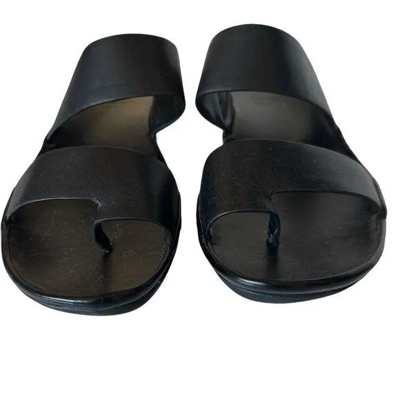 NATURALIZER GENN-DRIFT BLACK LEATHER SANDAL SIZE 7