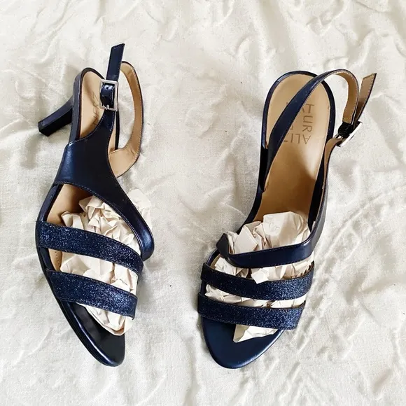 Naturalizer Glitter Taimi Dress Sandals Size 8.5 New