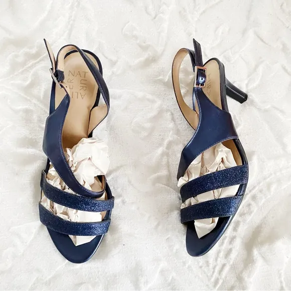 Naturalizer Glitter Taimi Dress Sandals Size 8.5 New
