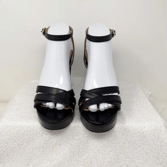 Naturalizer Mallory Ankle Strap Sandals/ Heels Black Size 9 Women’s.