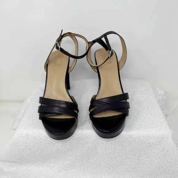 Naturalizer Mallory Ankle Strap Sandals/ Heels Black Size 9 Women’s.