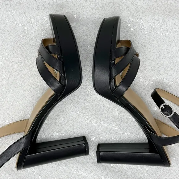 Naturalizer Mallory Ankle Strap Sandals/ Heels Black Size 9 Women’s.