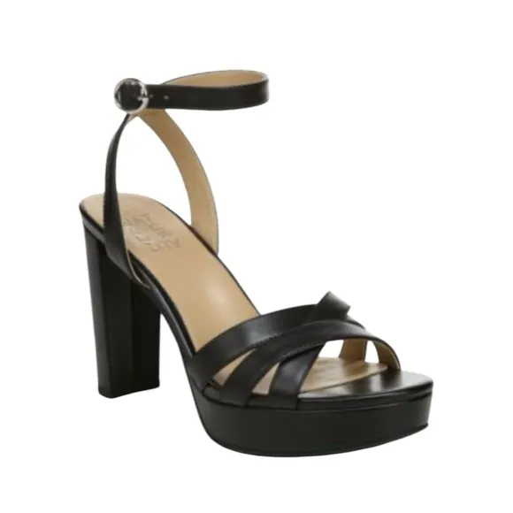 Naturalizer Mallory Ankle Strap Sandals/ Heels Black Size 9 Women’s.