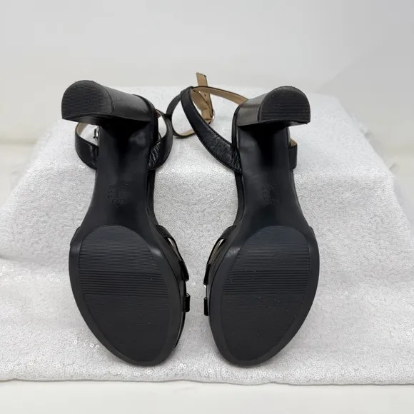 Naturalizer Mallory Ankle Strap Sandals/ Heels Black Size 9 Women’s.